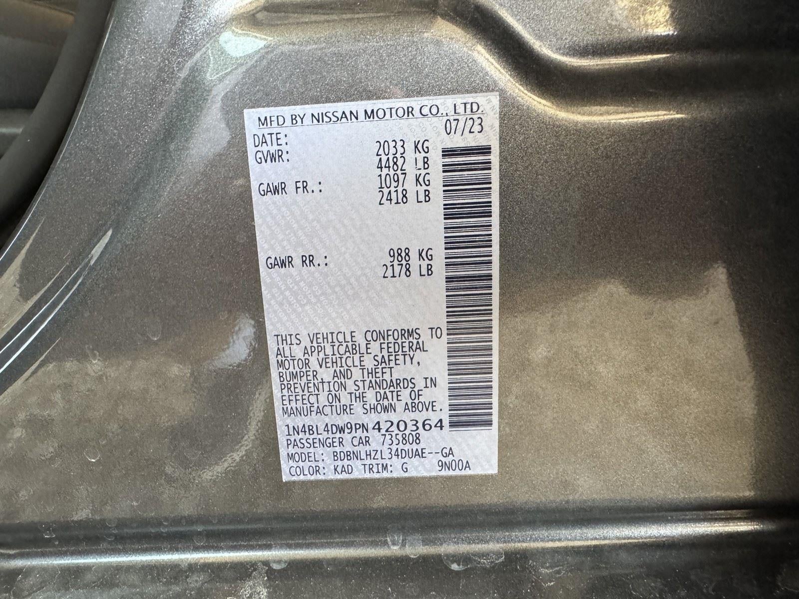 2023 Nissan Altima 2.5 SV