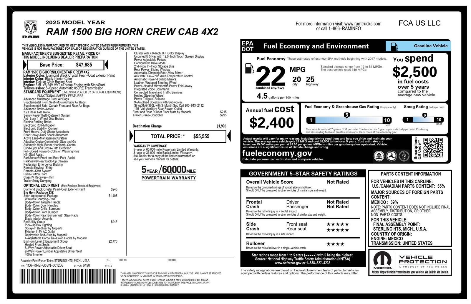 2025 RAM 1500 Big Horn