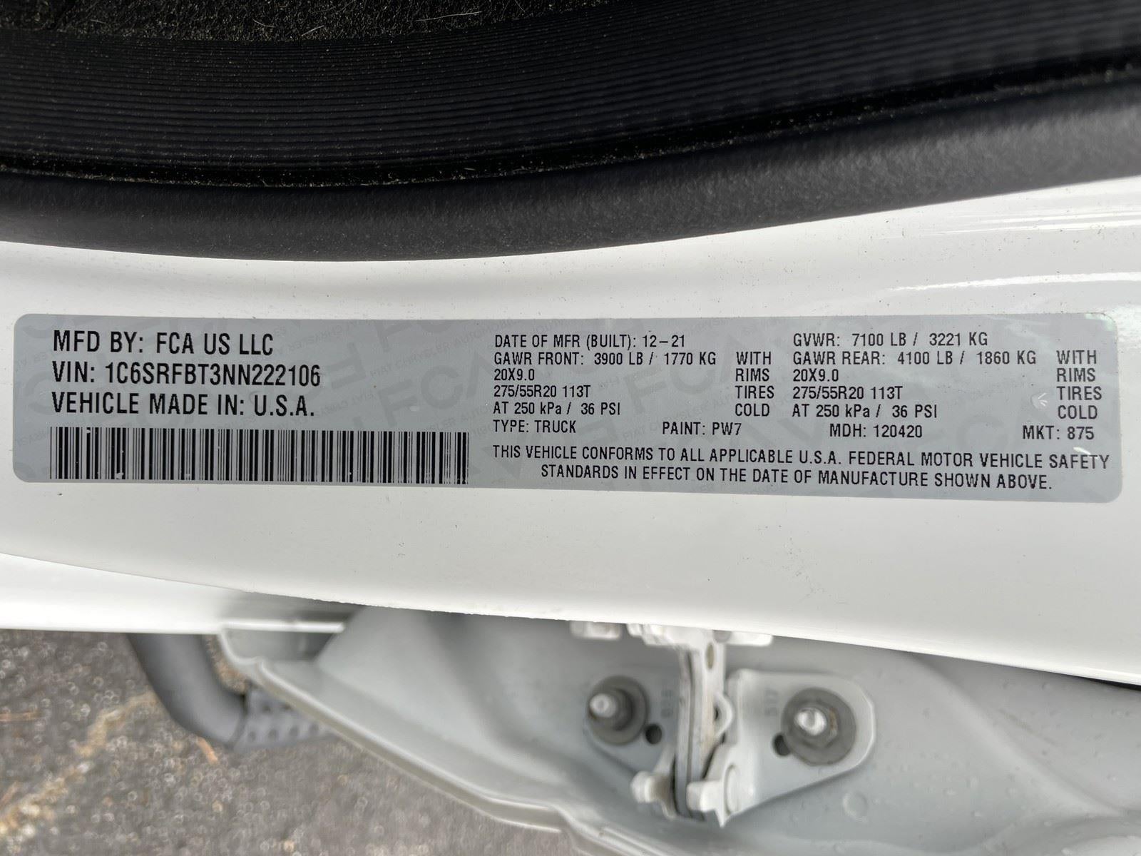 2022 RAM 1500 Lone Star