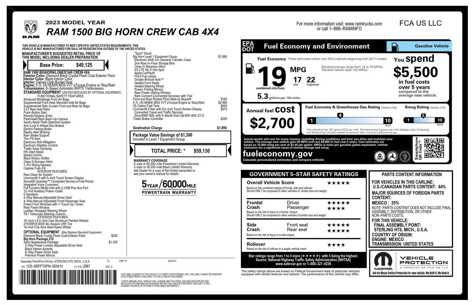 2023 RAM 1500 Big Horn