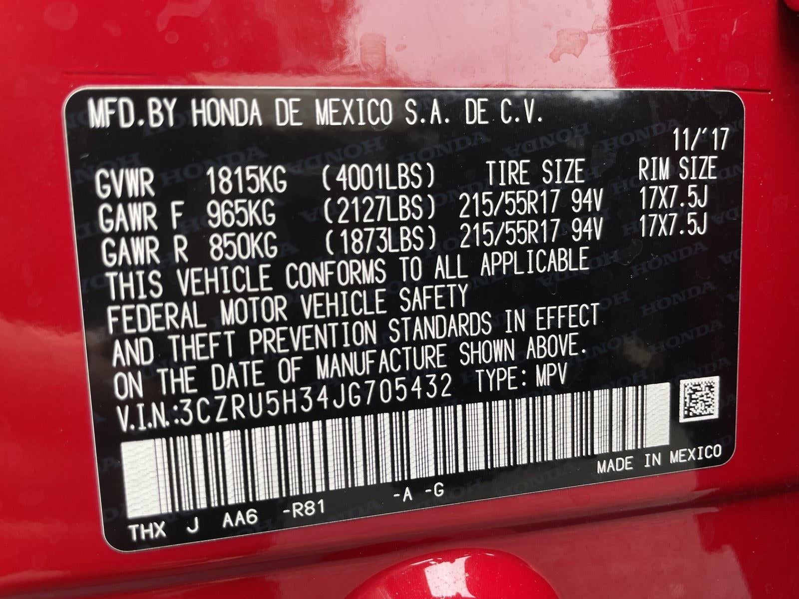 2018 Honda HR-V LX