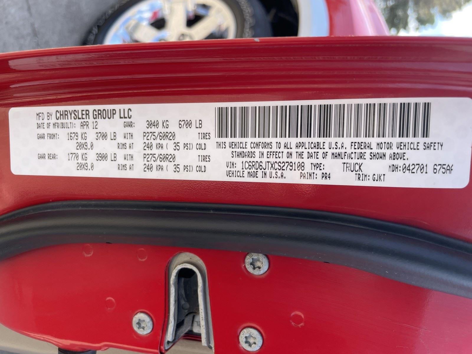 2012 RAM 1500 Laramie