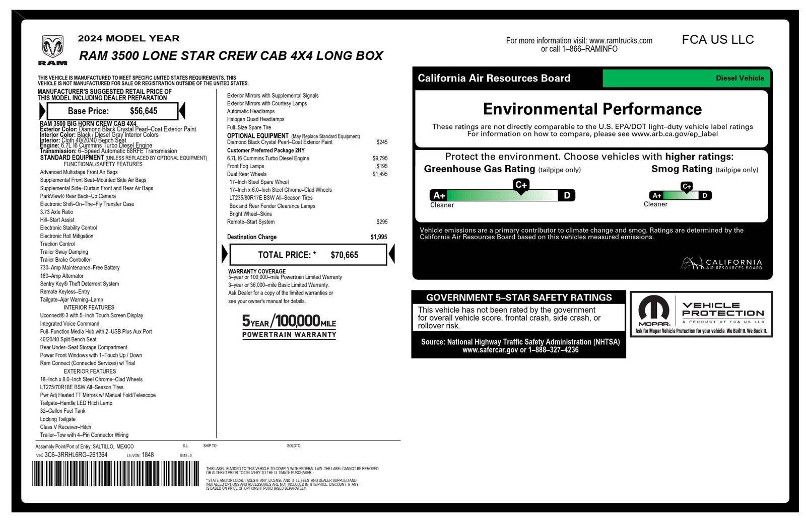 2024 RAM 3500 Lone Star