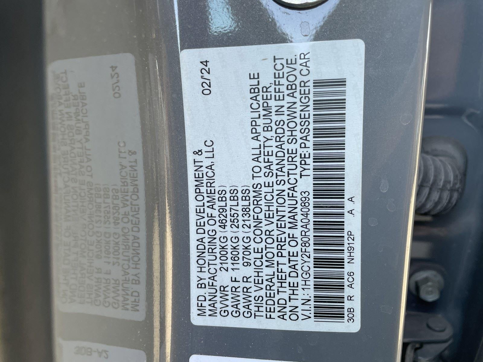 2024 Honda Accord Hybrid Touring