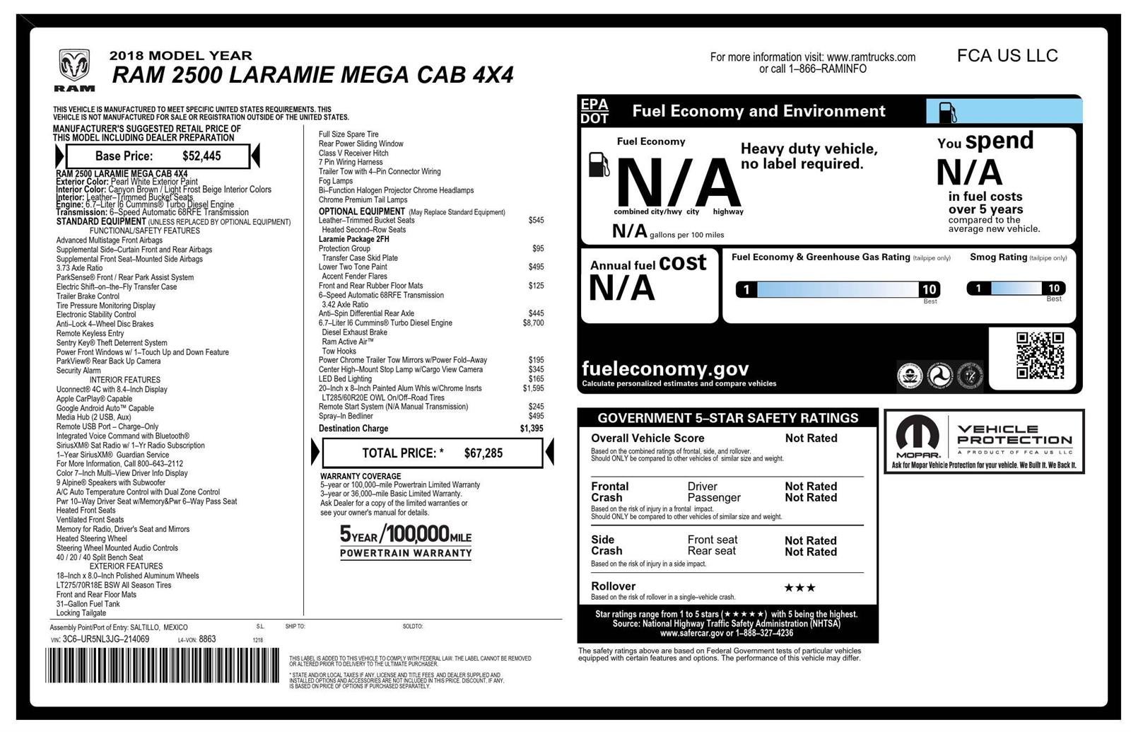 2018 RAM 2500 Laramie