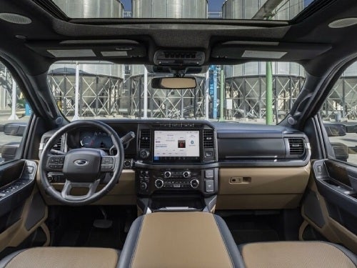 2024 Ford Chassis Cab view of dash looking out at a jobsite