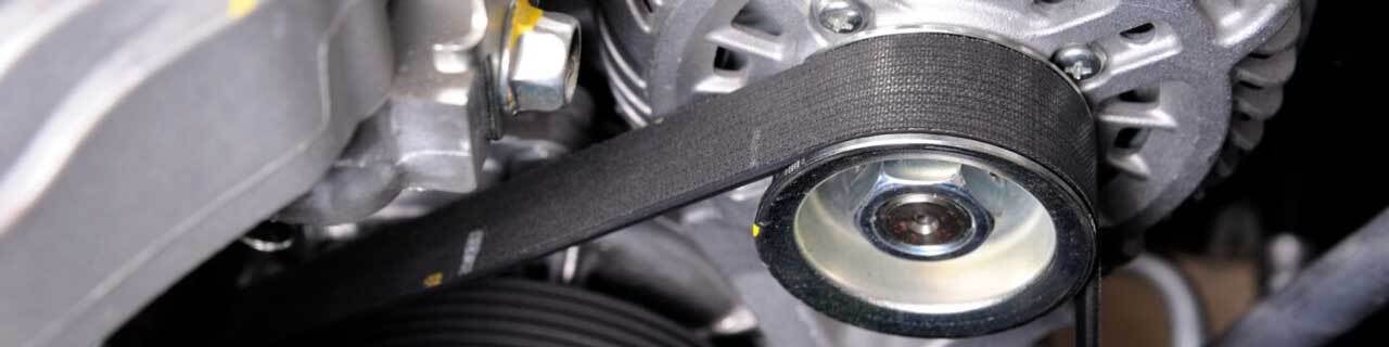 Close up view of a Serpentine Belt