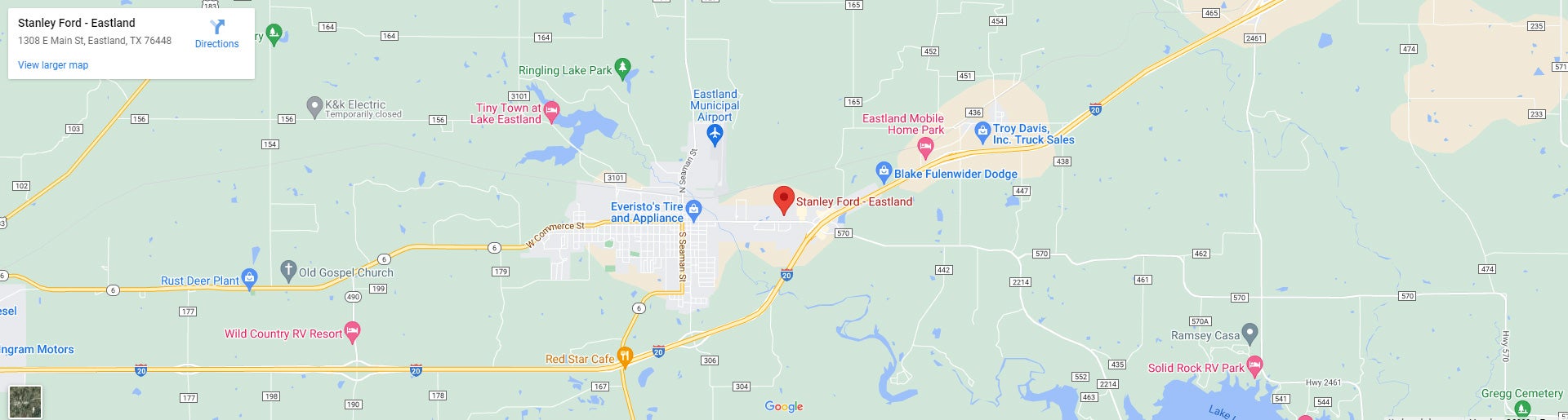 Stanley Ford Eastland location Google Maps image